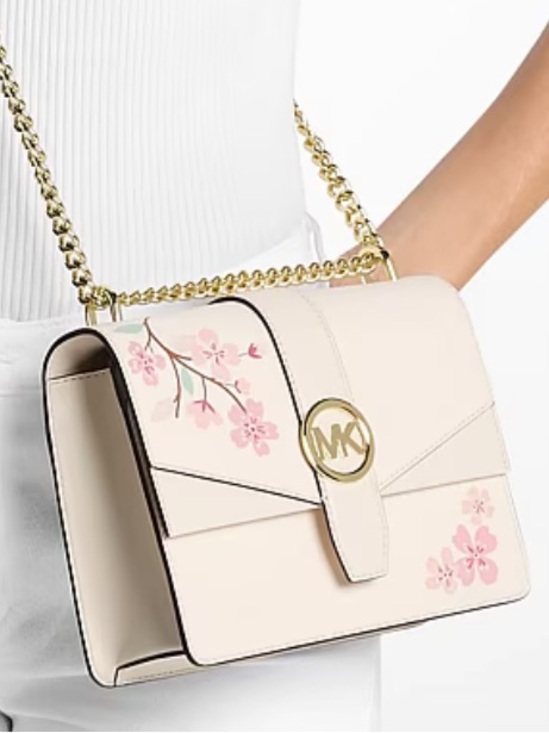 Michael Kors Handbags - MICHAEL KORS Greenwich Small Embellished Crossbody Bag
Light Cream Multi
NWT